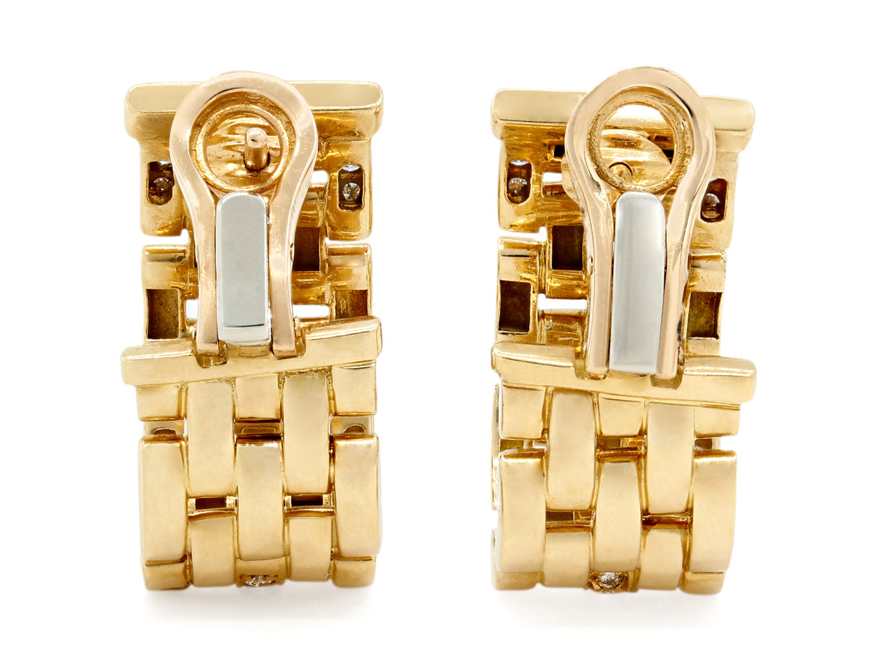 Cartier Panthere Maillon Diamond Earrings in 18K Gold