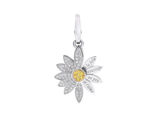 Cartier Daisy Pendant/Charm in 18K White Gold