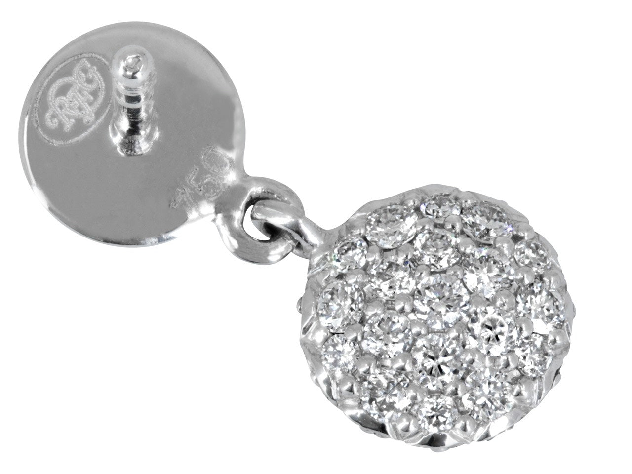 Rhonda Faber Green 'Mini Diamond Dot' Earrings in 18K White Gold