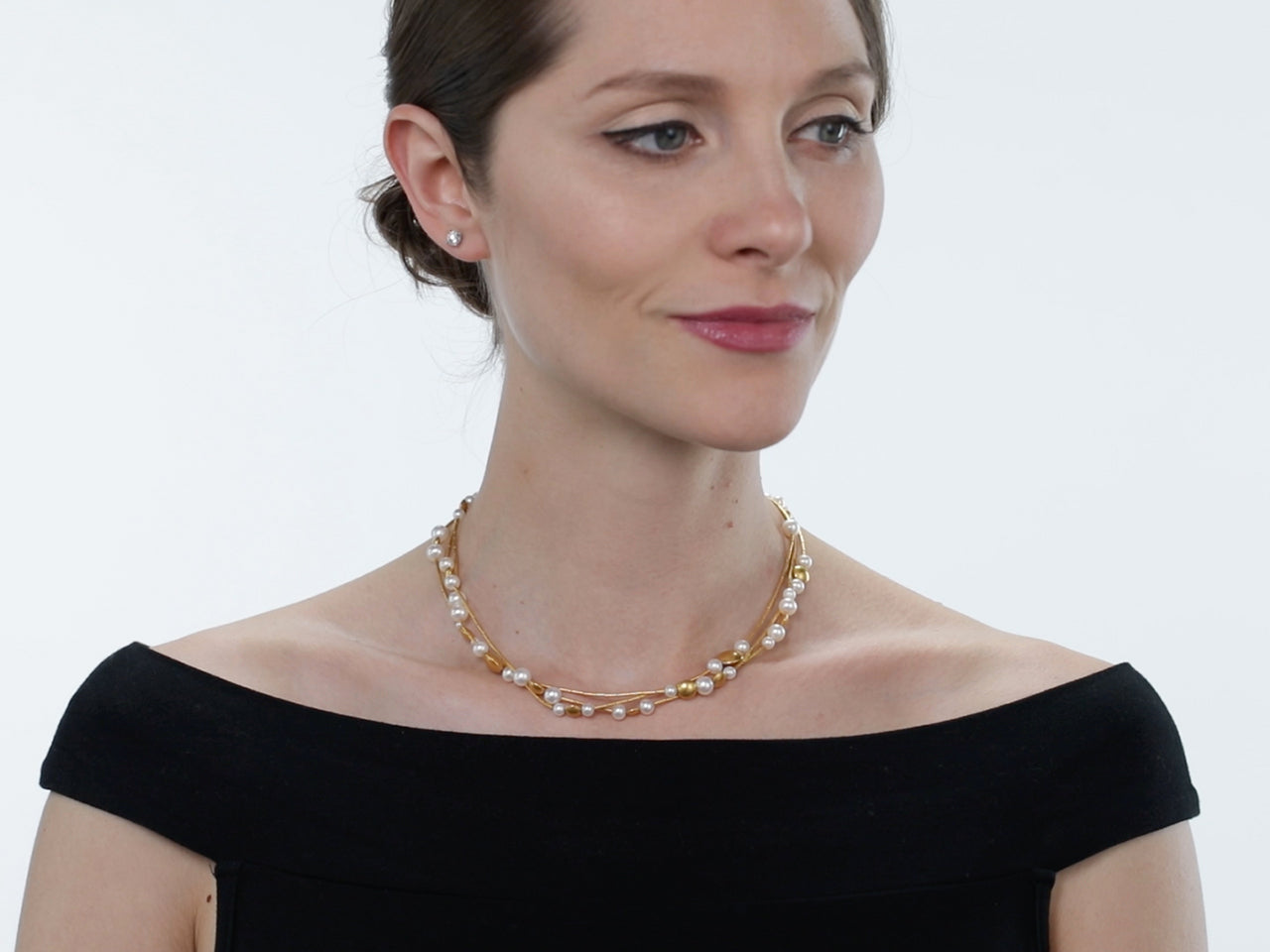 Gurhan 'Lentil' Pearl Necklace in 24K Gold