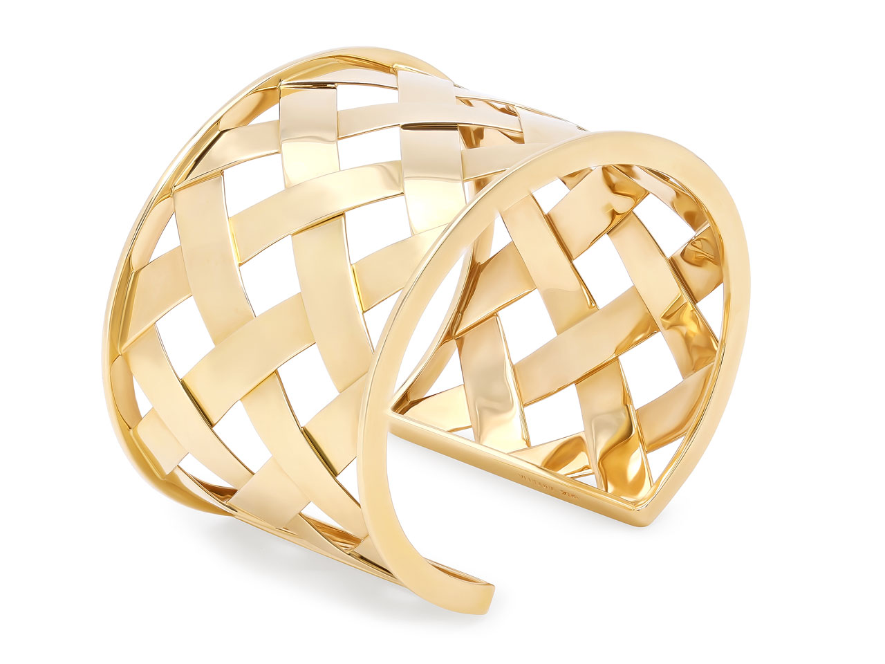 Verdura 'Criss Cross' Cuff Bracelet in 18K Gold