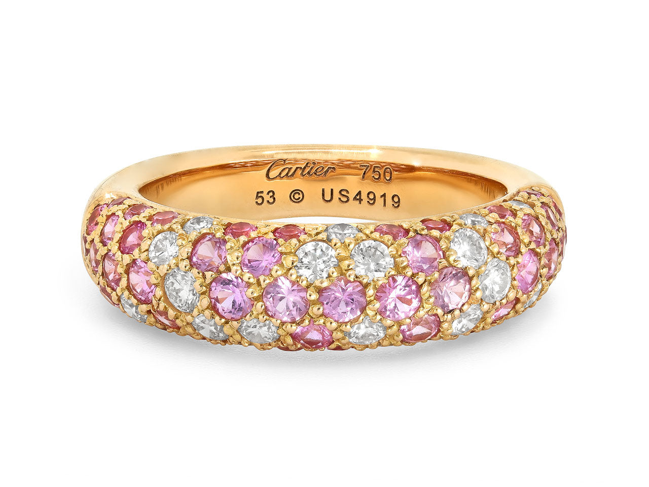 Cartier Diamond and Pink Sapphire 'Étincelle de Cartier' Ring in 18K Rose Gold