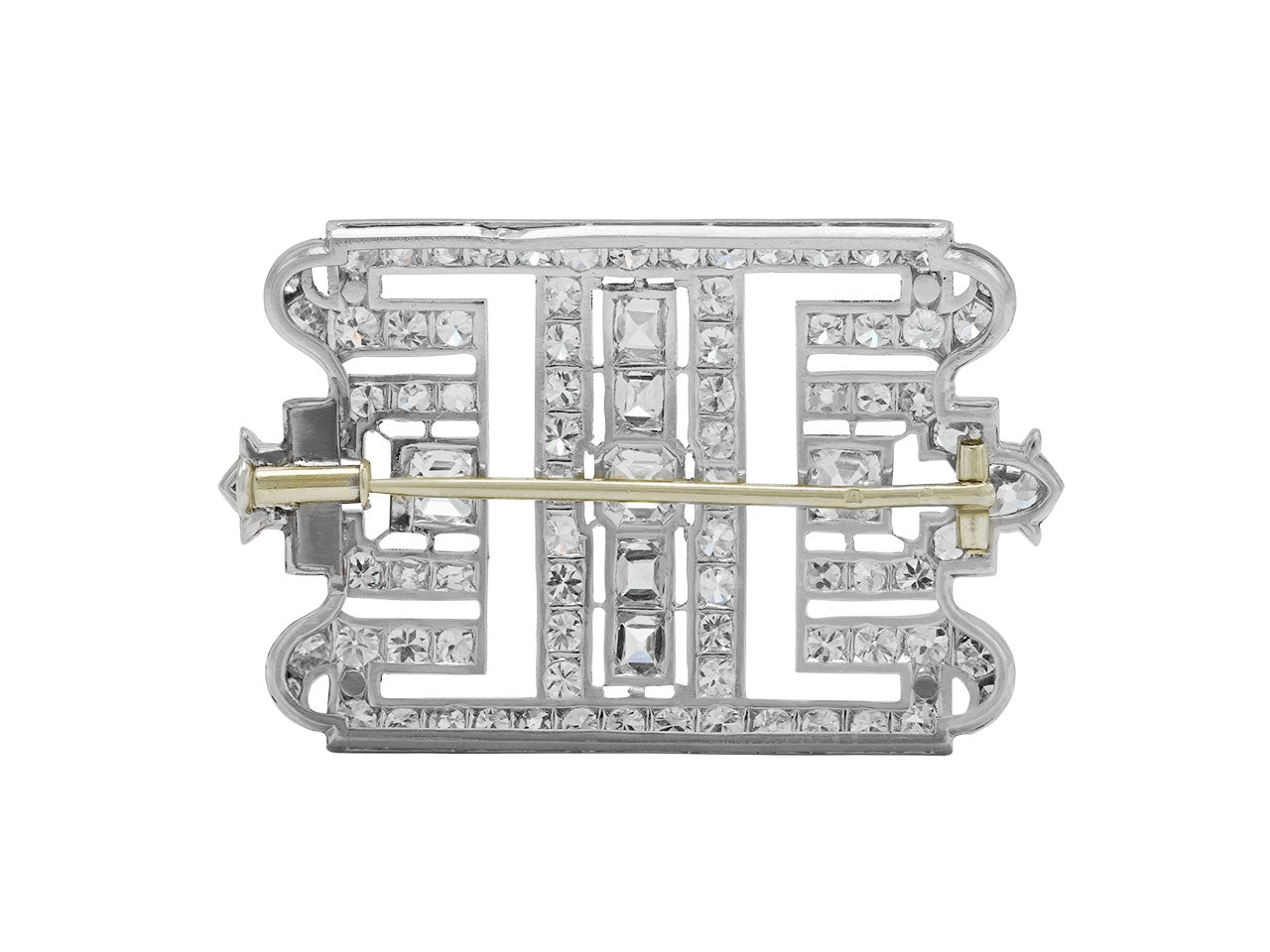Art Deco Diamond Brooch in Platinum