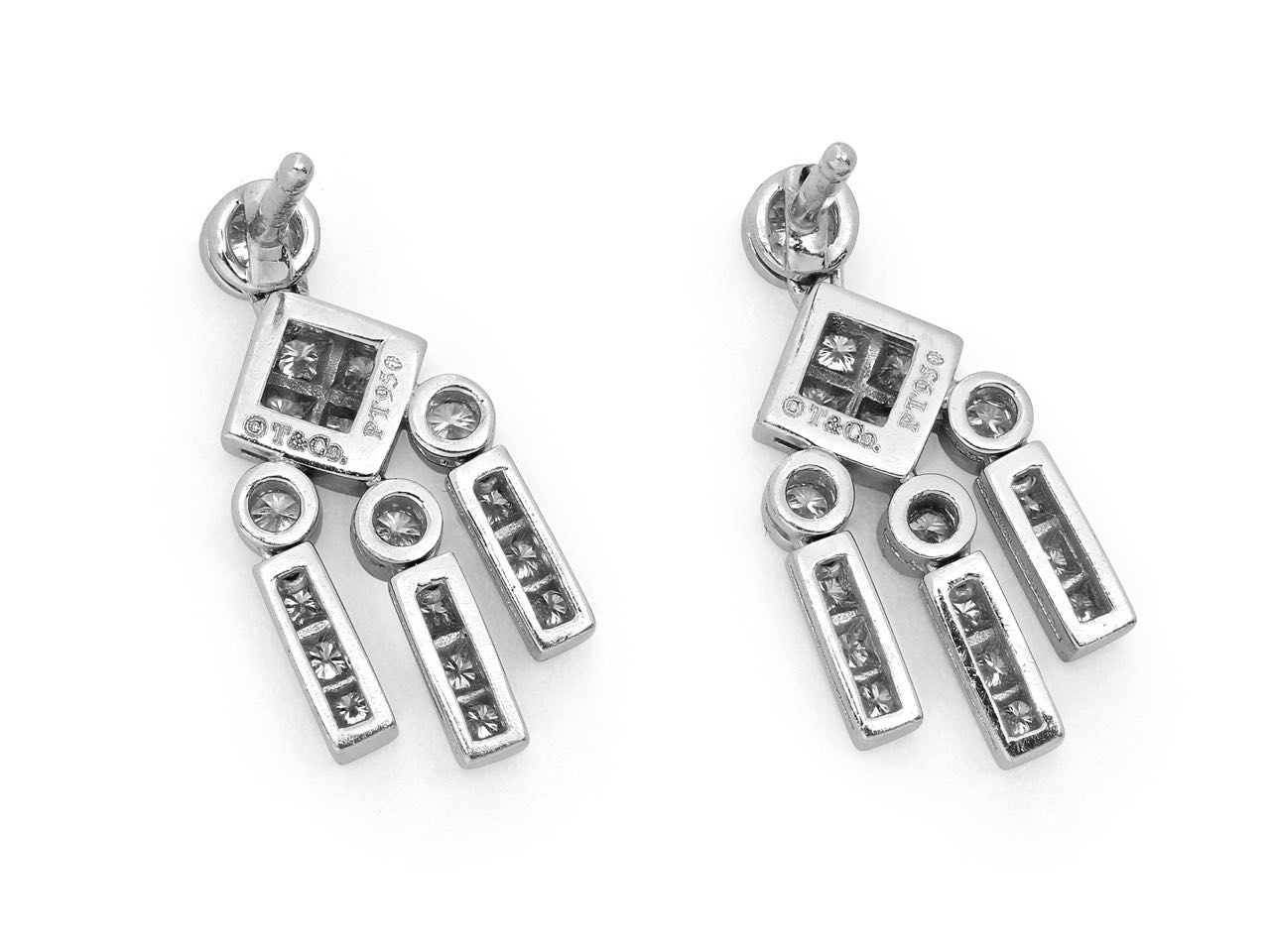 Tiffany & Co. 'Legacy' Diamond Dangle Earrings in Platinum
