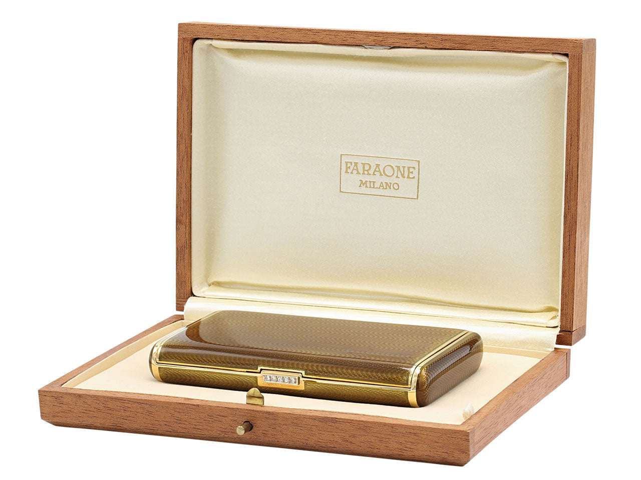 Faraone Enamel Cigarette Box in 18K