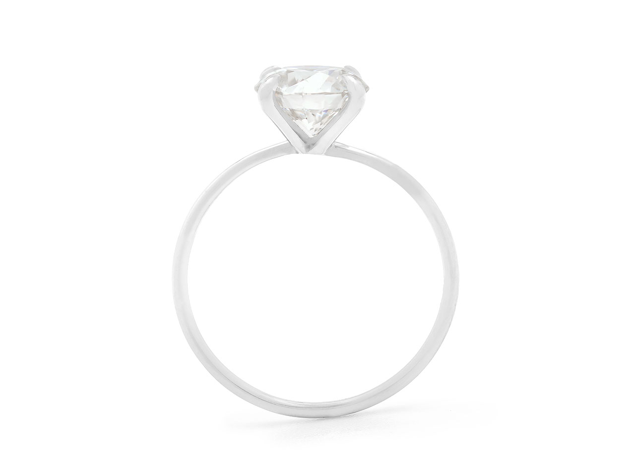 1.54 Carat F/VS2 Round Brilliant-cut Diamond, in a Platinum Band