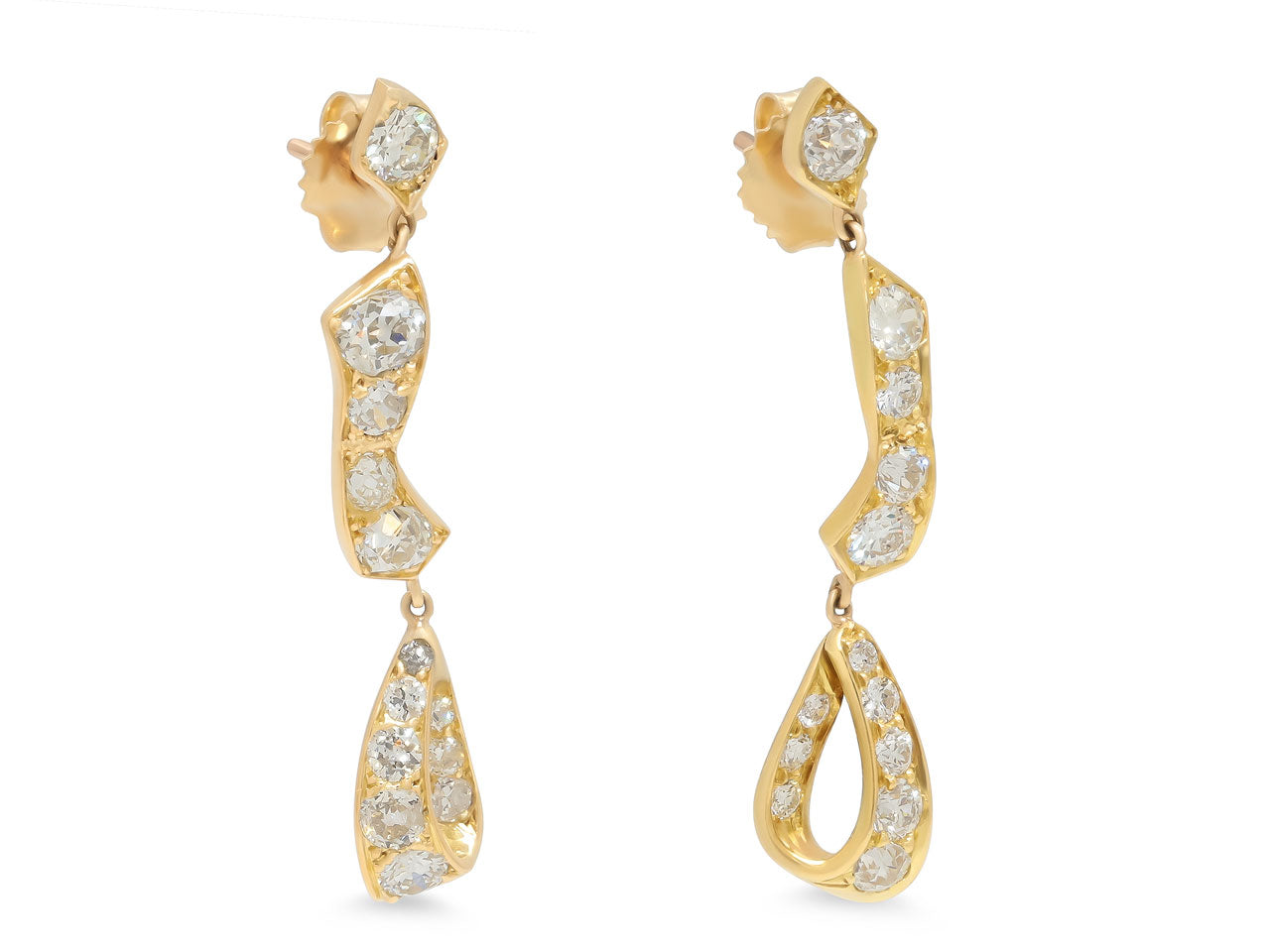 Beladora 'Bespoke' Diamond Earrings in 18K Gold