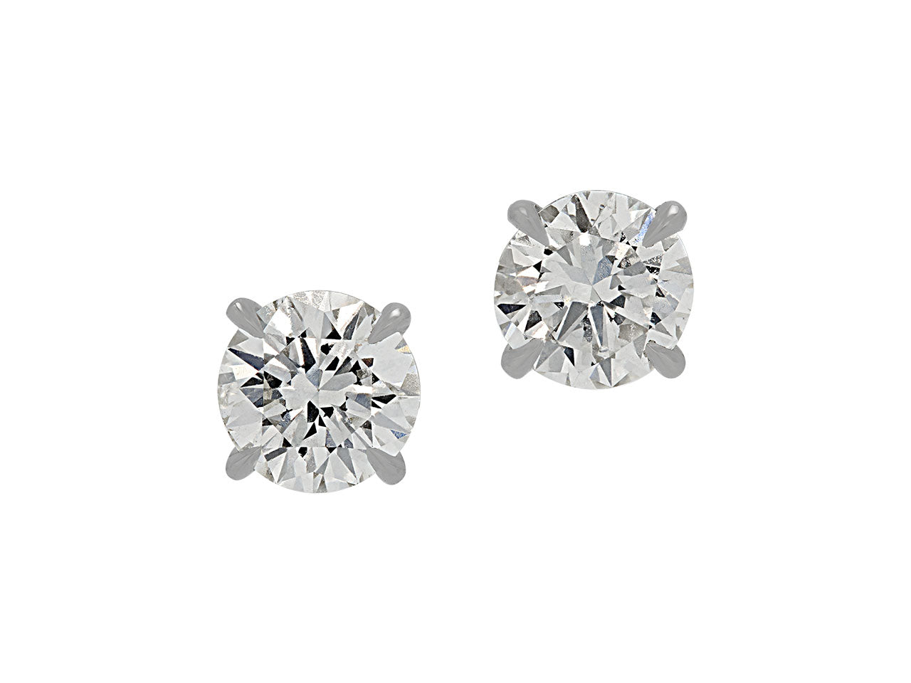 Beladora Diamond Stud Earrings, 2.24 total carats, E/SI-2, in Platinum