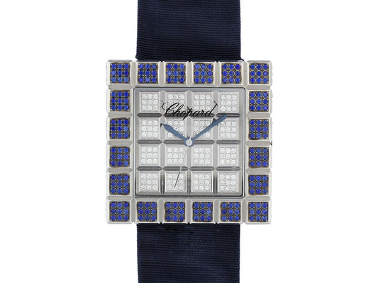 Chopard Diamond and Sapphire 'Ice Cube' Watch in 18K