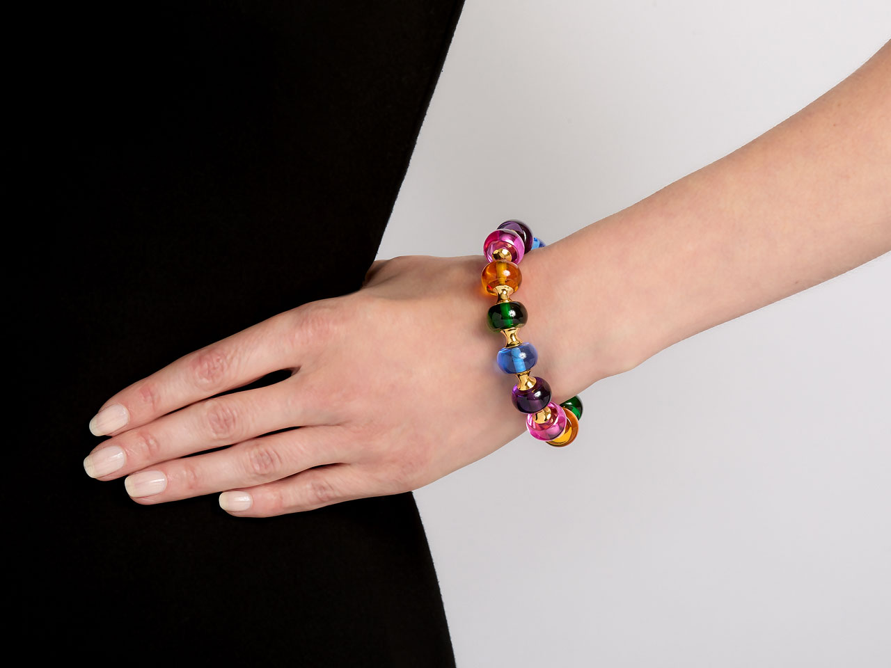 Marina B. 'Cimin' Multi-Colored Quartz Bracelet in 18K Gold