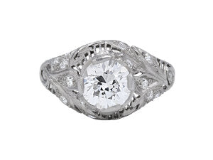 From the Archive: Edwardian 1.25 Carat Diamond Ring in Platinum
