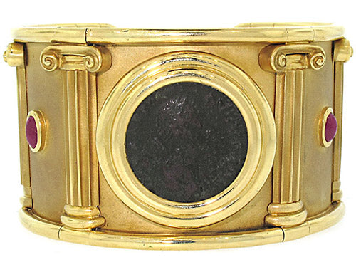 Ancient Coin Cuff Gold Cuff Bracelet 502441-500