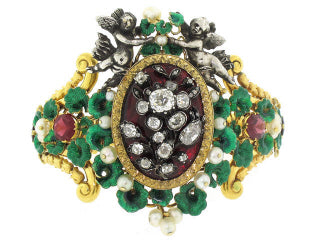 Incredible Antique Victorian Diamond and Gemstone Bracelet